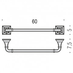Colombo Portofino Полотенцедержатель 60см, цвет: хром
