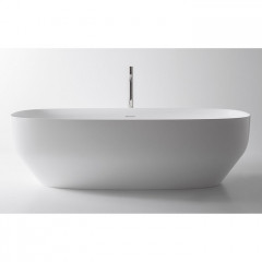 ANTONIO LUPI AGO Ванна отдельностоящая 1750х800х500 мм., с нажимным донным клапаном, сифоном и гибким шлангом, Cristalplant, цвет белый