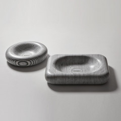 Antonio Lupi Gessati Раковина накладная, круглая, Ø45см, без отв под смес, без перелива, с д/клапаном (хром), мат-л: нат.камень, цвет: Marmo Carrara