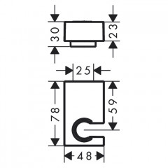 Hansgrohe Держатель ручного душа, настенный, цвет: шлифованная бронза