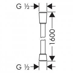 Hansgrohe Isiflex Душевой шланг 1600мм, цвет: шлифованная бронза