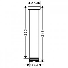 Axor ShowerSolution Удлинение потолочного держателя верхнего душа, 230мм, цвет: хром