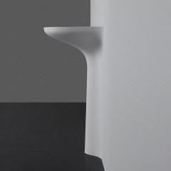 ANTONIO LUPI CALICE Раковина встраиваемая в стену 900х965х480 мм., с донным клапаном, сифоном, гибким шлангом и трансформатором, Corian, цвет белый