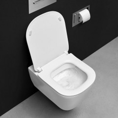 ANTONIO LUPI KOMODO Унитаз подвесной безободковый 540х360х260 мм., в комплекте с крышкой-сиденьем FLAT с системой "soft-close", цвет белый глянцевый