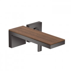 Axor MyEdition Смеситель для раковины, настенный, на 2 отв, излив 245мм., внешняя часть, цвет: черный/черный орех