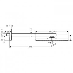 Hansgrohe Raindance E Верхний душ 300x300 мм, цвет: хром