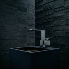 Axor Edge Смеситель для раковины, на 1 отв., с донным клапаном push/open, излив 175мм, алмазная огранка, цвет: хром