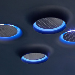 ANTONIO LUPI METEO OUT Верхний душ 620х620х100 мм, потолочный монтаж, c подсветкой, пультом и трансформатором, лейка сатинированная нержавеющая сталь