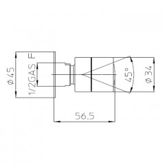 Bossini Bossini Tondo Mas 34боковая поворотная форсунка из латуни с массажной струёй, цвет хром