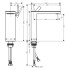 Axor MyEdition Смеситель для раковины 230, на 1 отв., излив 245мм, с донным клапаном, цвет: хром/черное стекло