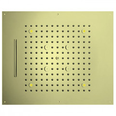 BOSSINI DREAM/3 Верхний душ 570 x 470 mm, 3 режима (дождь, каскад, туман), с 4 LED RGB, блок питания/управления, Cromoterapia, цвет: золото