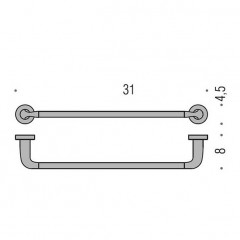 Colombo Basic Полотенцедержатель 31см, цвет: хром