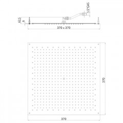BOSSINI PARIS-CUBE Верхний душ 370 x 370 mm, FLAT, цвет: хром