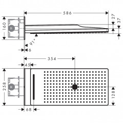 Hansgrohe Rainmaker Верхний душ 58см., настенный, цвет: хром