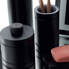 Bertocci Officina 01 Контейнер с крышкой, h110см, d90см, настольный, цвет: черный матовый