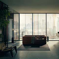 Axor ShowerSolutions Верхний душ, 30x30см, 1jet, с держателем 45см, настенный, цвет: шлифованный никель