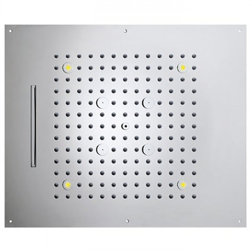 BOSSINI DREAM/3 Верхний душ 570 x 470 mm, 3 режима (дождь, каскад, туман), с 4 LED RGB, блок питания/управления, Cromoterapia, цвет: хром