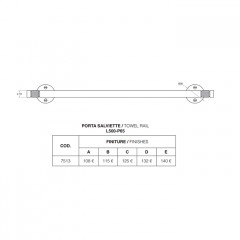 Bertocci Officina 01 Полотенцедержатель 50 см, цвет: хром
