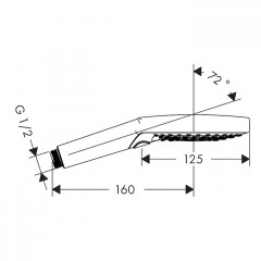 Hansgrohe Raindance select s Ручной душ 12см., цвет: черный матовый