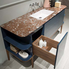 ANTONIO LUPI IL BAGNO Тумба под раковину 720х540х500 мм., 1 ящик SLIM H18 Noce Americano, цвет Strada lucido