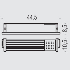 Colombo Time Полочка с полотенцедержателем 44.5см, цвет: хром