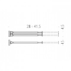 Colombo Plus Полотенцедержатель 34.5см, двойной, цвет: чёрный матовый