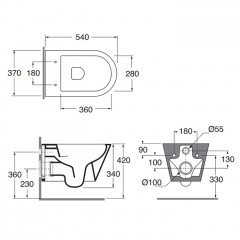AZZURRA FORMA Сиденье для унитаза быстросъемное с микролифтом, фурнитура хром, цвет Antracite