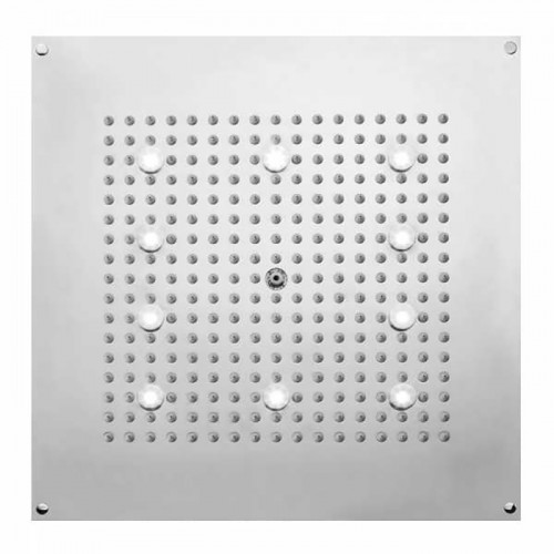 BOSSINI DREAM-CUBE Верхний душ 470 x 470 mm с 10 LED (белый), блок питания/управления, Cromoterapia, цвет: хром