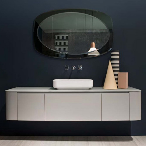 ANTONIO LUPI IL BAGNO Тумба под раковину 720х540х375 мм., 1 ящик SLIM H18 Noce Americano, цвет Grigio smog opaco