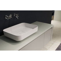 ANTONIO LUPI IL BAGNO Тумба под раковину 720х540х375 мм., 1 ящик SLIM H18 Noce Americano, цвет Grigio smog opaco