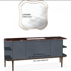 ANTONIO LUPI LUXOR Зеркало 900х900х25 мм., в раме из зеркала в цвете Rose