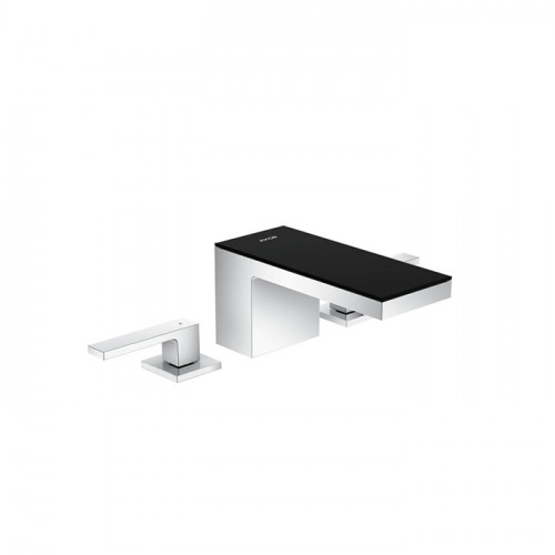 Axor MyEdition Смеситель для раковины 70, на 3 отв., излив 200мм, с донным клапаном, цвет: хром/черное стекло