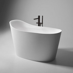 ANTONIO LUPI MASTELLO Ванна отдельностоящая 1350х750х870 мм., с нажимным донным клапаном, сифоном и гибким шлангом, Flumood, цвет белый