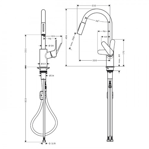 Hansgrohe Focus Смеситель для кухни, на 1 отв., цвет: хром