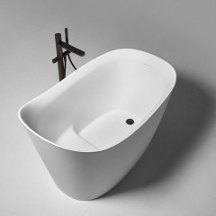 ANTONIO LUPI MASTELLO Ванна отдельностоящая 1350х750х870 мм., с нажимным донным клапаном, сифоном и гибким шлангом, Flumood, цвет белый