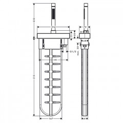 Axor Edge Душевой набор на край ванны, душ 2jet, цвет: золото