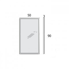 Colombo Gallery Зеркало в раме 50x90, цвет: хром