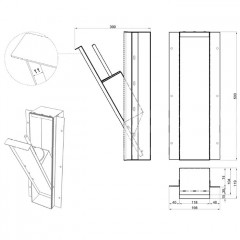 ANTONIO LUPI SESAMO Ершик для унитаза, встраиваемый в стену, из нержавеющей стали AISI 304, отделка алюминий