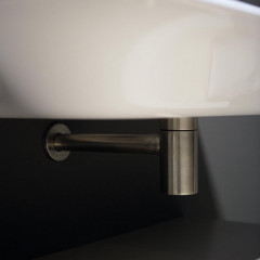 ANTONIO LUPI Сифон для pаковин и биде, в комплекте с нажимным донным клапаном, цвет Satin Stainless Steel