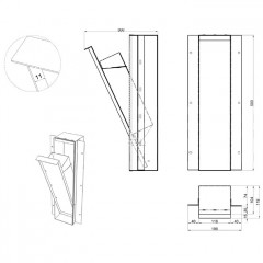 ANTONIO LUPI SESAMO Корзина для мусора, встраиваемая в стену, из нержавеющей стали AISI 304, отделка алюминий