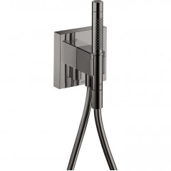 Axor Shower Porter Душевой гаринитур, c ручным душем с 2 режимами, шланг 125см, настенный, цвет: черный хром