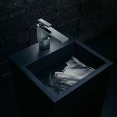 Axor Edge Смеситель для раковины, на 1 отв., с донным клапаном push/open, излив 160мм, цвет: хром