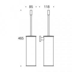 Colombo Plus Туалетный ёршик, подвесной, цвет: белый матовый