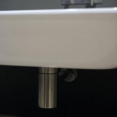 ANTONIO LUPI Сифон для pаковин и биде, в комплекте с нажимным донным клапаном, цвет Satin Stainless Steel