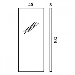 Colombo Fashion Mirrors Зеркало в раме 40х100см, цвет: хром