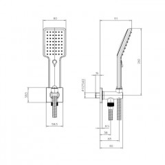 Bossini Aqua Life Душевая лейка с держателем и шлангом 150 см, цвет хром