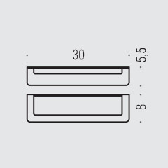 Colombo Over Полотенцедержатель 30см, цвет: матовая сталь