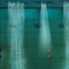 BOSSINI DREAM/2 Верхний душ 570 x 470 mm, с 4 LED RGB, 2 режима (дождь, каскад), блок питания/управления, Cromoterapia, гибкая подводка , цвет: хром