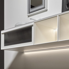 ANTONIO LUPI COLLAGE "WHITE" Зеркало 540х750х54 мм., 3-х слойное, два слоя с печатью и один зеркальный, в алюминиевой раме, отделка белый матовый