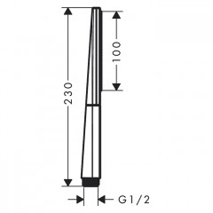 Hansgrohe Rainfinity Ручной душ-палочка, лейка 23см, цвет: хром